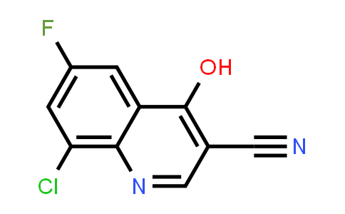 CAS No. 61338-38-3, 3-Quinolinecarbonitrile, 8-chloro-6-fluoro-4-hydroxy-