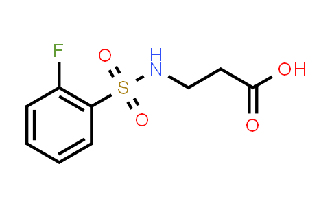 CAS No. 613657-21-9, 3-((2-Fluorophenyl)sulfonamido)propanoic acid
