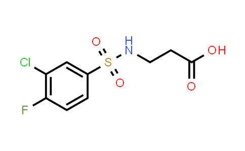 CAS No. 613657-34-4, 3-((3-Chloro-4-fluorophenyl)sulfonamido)propanoic acid