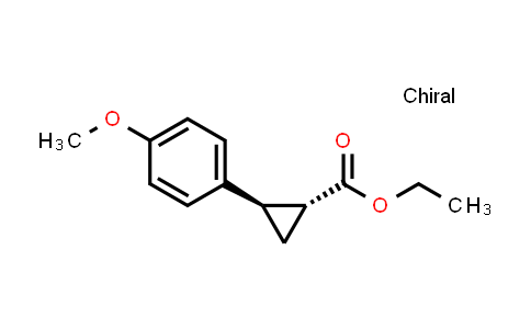 CAS No. 6142-64-9, rel-Ethyl (1R,2R)-2-(4-methoxyphenyl)cyclopropane-1-carboxylate
