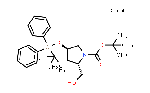 615582-98-4 | tert-Butyl (2S,4R)-4-((tert-butyldiphenylsilyl)oxy)-2-(hydroxymethyl)pyrrolidine-1-carboxylate