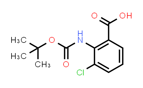 CAS No. 616224-62-5, 2-((tert-Butoxycarbonyl)amino)-3-chlorobenzoic acid