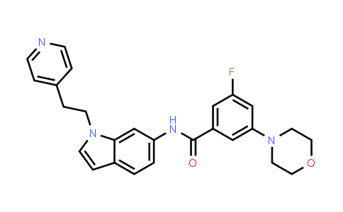 CAS No. 616243-14-2, Benzamide, 3-fluoro-5-(4-morpholinyl)-N-[1-[2-(4-pyridinyl)ethyl]-1H-indol-6-yl]-