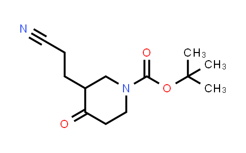 CAS No. 616875-89-9, tert-Butyl 3-(2-cyanoethyl)-4-oxopiperidine-1-carboxylate