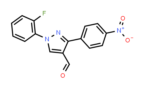 CAS No. 618101-78-3, 1-(2-Fluorophenyl)-3-(4-nitrophenyl)-1H-pyrazole-4-carbaldehyde