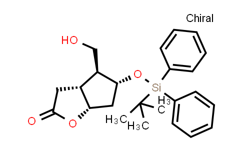 CAS No. 618386-94-0, (3aR,4S,5R,6aS)-5-[[(1,1-Dimethylethyl)diphenylsilyl]oxy]hexahydro-4-(hydroxymethyl)-2H-cyclopenta[b]furan-2-one