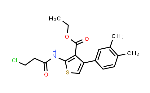 CAS No. 618395-04-3, Ethyl 2-(3-chloropropanamido)-4-(3,4-dimethylphenyl)thiophene-3-carboxylate