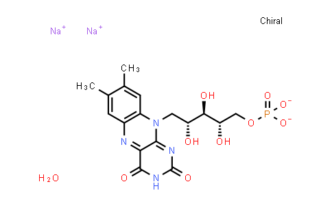 CAS No. 6184-17-4, Sodium (2S,3R,4R)-5-(7,8-dimethyl-2,4-dioxo-3,4-dihydrobenzo[g]pteridin-10(2H)-yl)-2,3,4-trihydroxypentyl phosphate hydrate