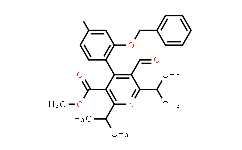 CAS No. 618892-25-4, Methyl 4-(2-(benzyloxy)-4-fluorophenyl)-5-formyl-2,6-diisopropylnicotinate
