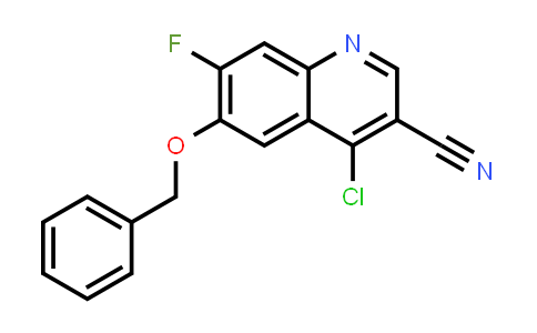 CAS No. 622369-51-1, 3-Quinolinecarbonitrile, 4-chloro-7-fluoro-6-(phenylmethoxy)-