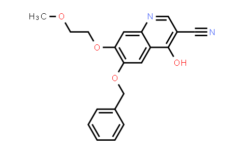 CAS No. 622369-60-2, 3-Quinolinecarbonitrile, 4-hydroxy-7-(2-methoxyethoxy)-6-(phenylmethoxy)-