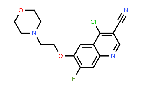 CAS No. 622369-65-7, 3-Quinolinecarbonitrile, 4-chloro-7-fluoro-6-[2-(4-morpholinyl)ethoxy]-