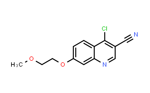 CAS No. 622369-73-7, 3-Quinolinecarbonitrile, 4-chloro-7-(2-methoxyethoxy)-