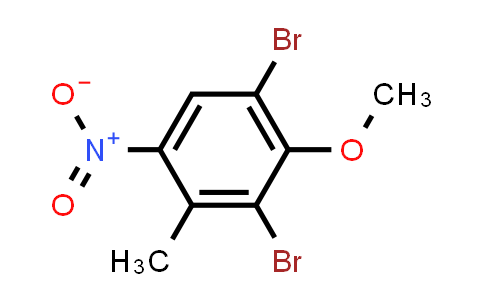CAS No. 62265-99-0, 1,3-Dibromo-2-methoxy-4-methyl-5-nitrobenzene