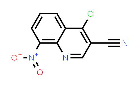 CAS No. 623163-11-1, 3-Quinolinecarbonitrile, 4-chloro-8-nitro-