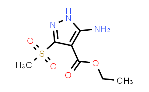 CAS No. 62390-94-7, Ethyl 5-amino-3-(methylsulfonyl)-1H-pyrazole-4-carboxylate