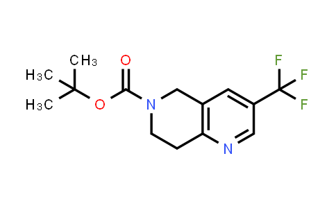 CAS No. 624734-26-5, tert-Butyl 3-(trifluoromethyl)-7,8-dihydro-1,6-naphthyridine-6(5H)-carboxylate