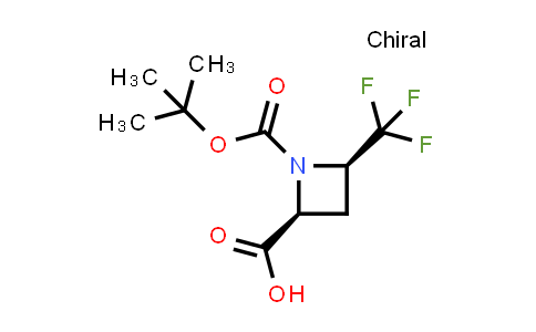 625846-63-1 | rel-(2S,4R)-1-(tert-Butoxycarbonyl)-4-(trifluoromethyl)azetidine-2-carboxylic acid
