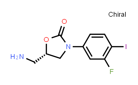 CAS No. 627543-03-7, (S)-5-(aminomethyl)-3-(3-fluoro-4-iodophenyl)oxazolidin-2-one