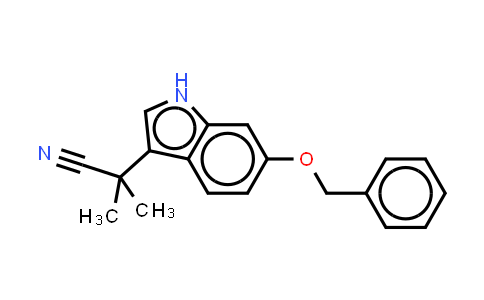CAS No. 629662-39-1, 1H-Indole-3-acetonitrile, a,a-dimethyl-6-(phenylmethoxy)-