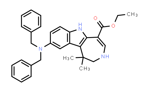 629662-61-9 | Azepino[4,5-b]indole-5-carboxylic acid, 9-[bis(phenylmethyl)amino]-1,2,3,6-tetrahydro-1,1-dimethyl-, ethyl ester