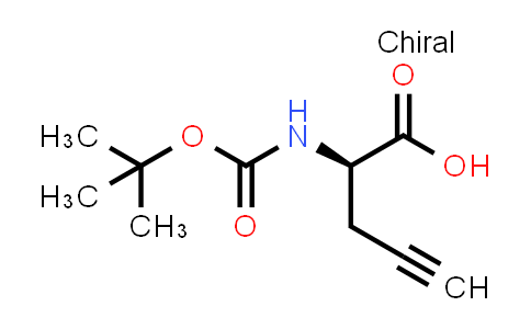 CAS No. 63039-46-3, (R)-2-((tert-Butoxycarbonyl)amino)pent-4-ynoic acid