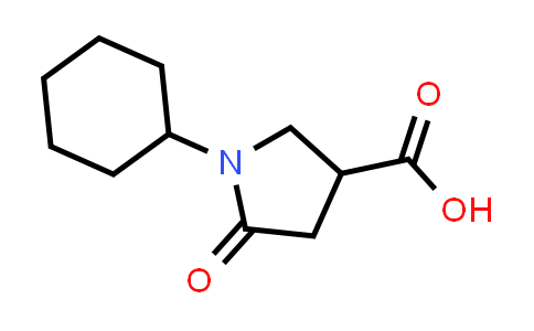 CAS No. 6304-56-9, 1-Cyclohexyl-5-oxopyrrolidine-3-carboxylic acid
