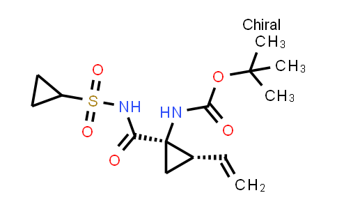 CAS No. 630421-48-6, tert-Butyl ((1R,2S)-1-((cyclopropylsulfonyl)carbamoyl)-2-vinylcyclopropyl)carbamate