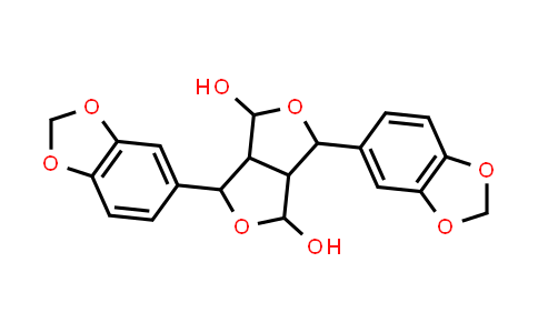 CAS No. 63398-39-0, 3,6-Bis(benzo[d][1,3]dioxol-5-yl)tetrahydro-1H,3H-furo[3,4-c]furan-1,4-diol