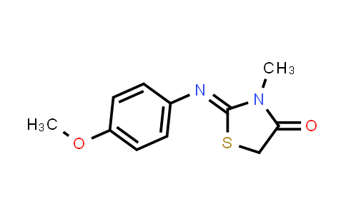 CAS No. 63500-81-2, 2-[(4-Methoxyphenyl)imino]-3-methyl-1,3-thiazolidin-4-one