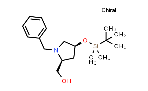 CAS No. 635299-82-0, ((2S,4S)-1-benzyl-4-((tert-butyldimethylsilyl)oxy)pyrrolidin-2-yl)methanol