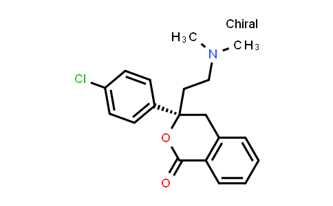 CAS No. 635303-41-2, 1H-2-Benzopyran-1-one, 3-(4-chlorophenyl)-3-[2-(dimethylamino)ethyl]-3,4-dihydro-, (3R)-