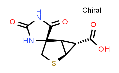 CAS No. 635318-68-2, rel-(1R,2S,5S,6R)-2',5'-Dioxo-4-thiaspiro[bicyclo[3.1.0]hexane-2,4'-imidazolidine]-6-carboxylic acid