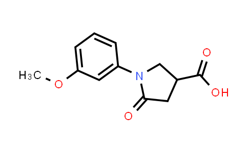 CAS No. 63674-47-5, 1-(3-Methoxyphenyl)-5-oxo-3-pyrrolidinecarboxylic acid