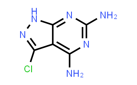 CAS No. 637338-77-3, 3-Chloro-1H-pyrazolo[3,4-d]pyrimidine-4,6-diamine