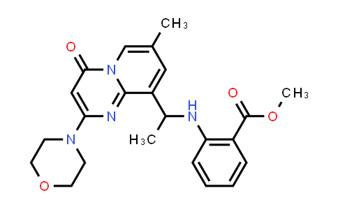 CAS No. 663620-71-1, Methyl 2-(1-(7-methyl-2-morpholino-4-oxo-4H-pyrido[1,2-a]pyrimidin-9-yl)ethylamino)benzoate