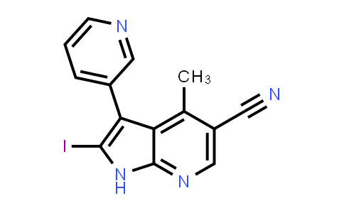 CAS No. 664991-73-5, 1H-Pyrrolo[2,3-b]pyridine-5-carbonitrile, 2-iodo-4-methyl-3-(3-pyridinyl)-