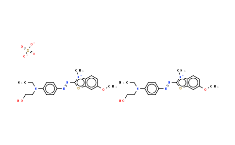 CAS No. 66693-25-2, Bis2-4-Ethyl(2-hydroxyethyl)aminophenylazo-6-methoxy-3-methylbenzothiazolium sulphate