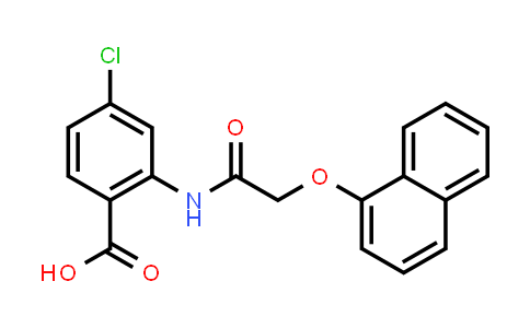 CAS No. 667411-04-3, 4-Chloro-2-(2-(naphthalen-1-yloxy)acetamido)benzoic acid