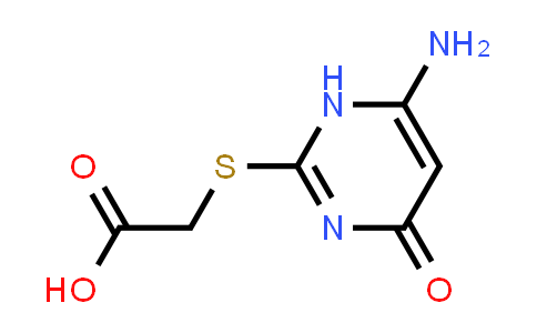 CAS No. 66902-63-4, 2-((6-Amino-4-oxo-1,4-dihydropyrimidin-2-yl)thio)acetic acid