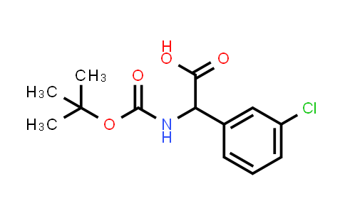 CAS No. 669713-92-2, [(tert-butoxycarbonyl)amino](3-chlorophenyl)acetic acid