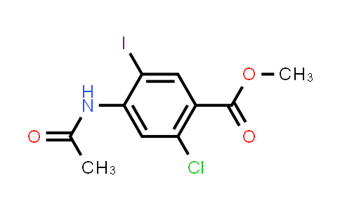 CAS No. 672292-97-6, Benzoic acid, 4-(acetylamino)-2-chloro-5-iodo-, methyl ester