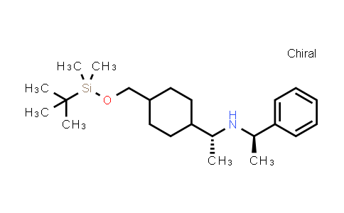 CAS No. 672314-45-3, (R)-1-(4-(((tert-butyldimethylsilyl)oxy)methyl)cyclohexyl)-N-((R)-1-phenylethyl)ethanamine