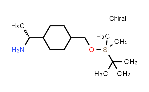 CAS No. 672314-51-1, Cyclohexanemethanamine, 4-[[[(1,1-dimethylethyl)dimethylsilyl]oxy]methyl]-α-methyl-, (αR)-