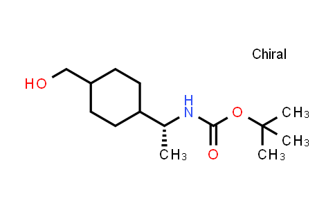 CAS No. 672314-58-8, Carbamic acid, [(1R)-1-[4-(hydroxymethyl)cyclohexyl]ethyl]-, 1,1-dimethylethyl ester (9CI)