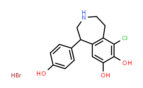 CAS No. 67287-54-1, 6-Chloro-1-(4-hydroxyphenyl)-2,3,4,5-tetrahydro-1H-benzo[d]azepine-7,8-diol hydrobromide