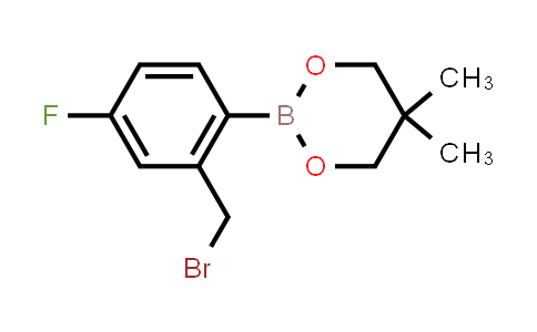 CAS No. 673456-16-1, 2-(2-(Bromomethyl)-4-fluorophenyl)-5,5-dimethyl-1,3,2-dioxaborinane