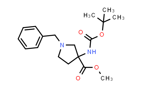 CAS No. 675834-17-0, Methyl 1-benzyl-3-{[(tert-butoxy)carbonyl]amino}pyrrolidine-3-carboxylate