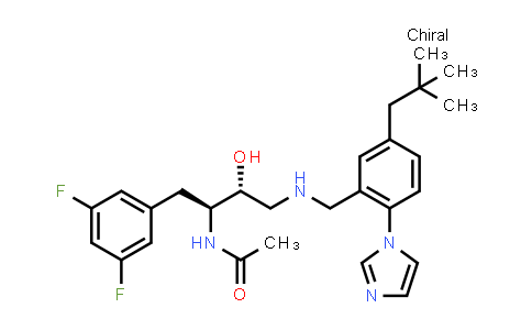 CAS No. 676138-80-0, Acetamide, N-[(1S,2R)-1-[(3,5-difluorophenyl)methyl]-3-[[[5-(2,2-dimethylpropyl)-2-(1H-imidazol-1-yl)phenyl]methyl]amino]-2-hydroxypropyl]-