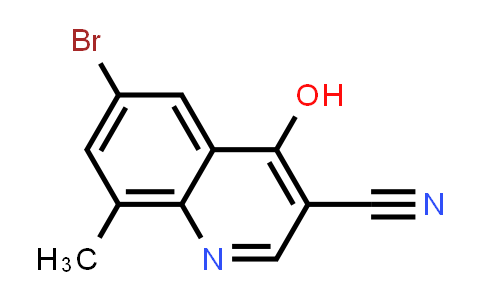 CAS No. 67643-41-8, 3-Quinolinecarbonitrile, 6-bromo-4-hydroxy-8-methyl-